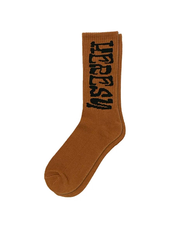 Stamp Socks BROWN