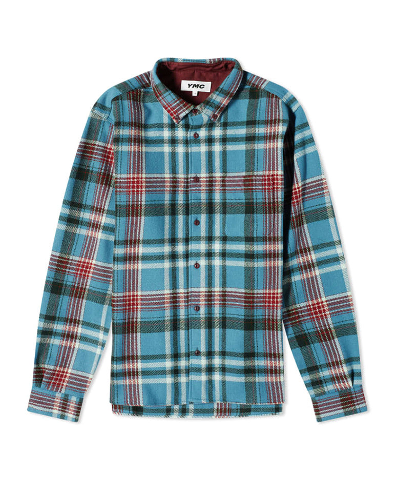 Dean Flannel Check shirt Blue Multi