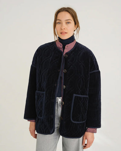 BARI MIRA Embroidered Jacket - Blue