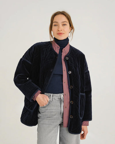 BARI MIRA Embroidered Jacket - Blue