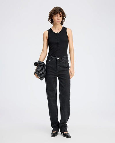 Boma Button Tank Top BLACK