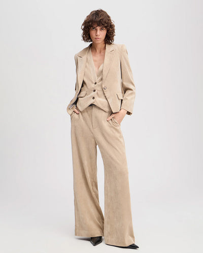 Lillian Cord Waistcoat - Latte