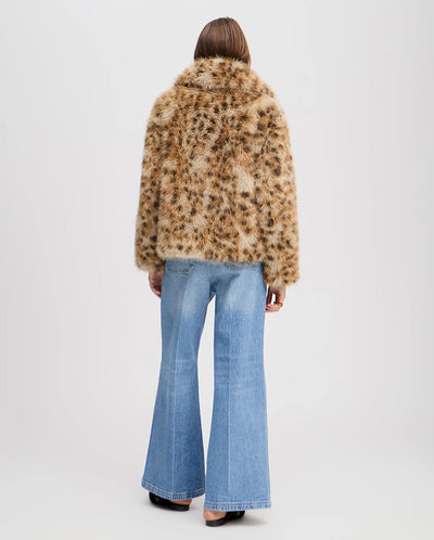 Lestine Faux Fur Jacket - Camel