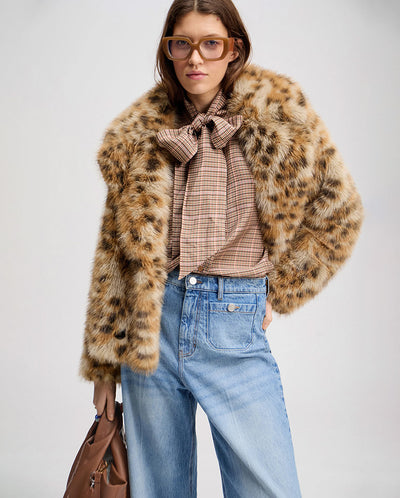 Lestine Faux Fur Jacket - Camel