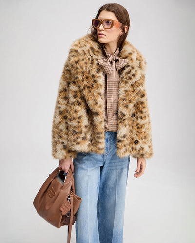 Lestine Faux Fur Jacket - Camel