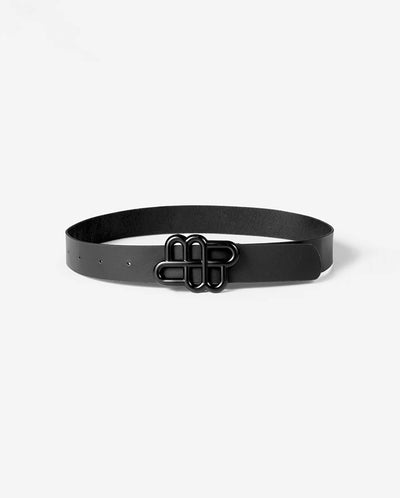 Matter leather Belt - Black