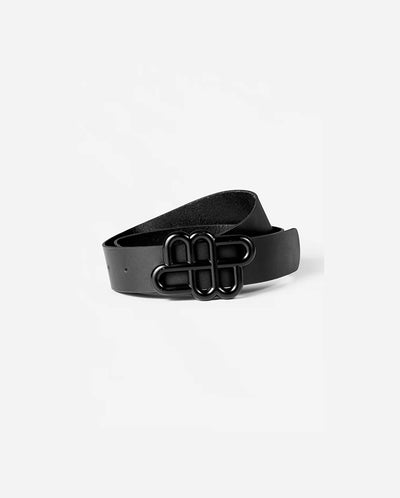 Matter leather Belt - Black