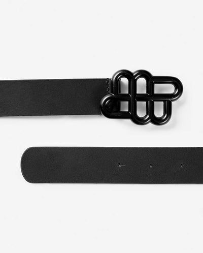 Matter leather Belt - Black