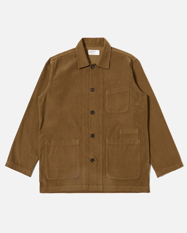 FINE CORD BAKERS OVERSHIRT - KHAKI
