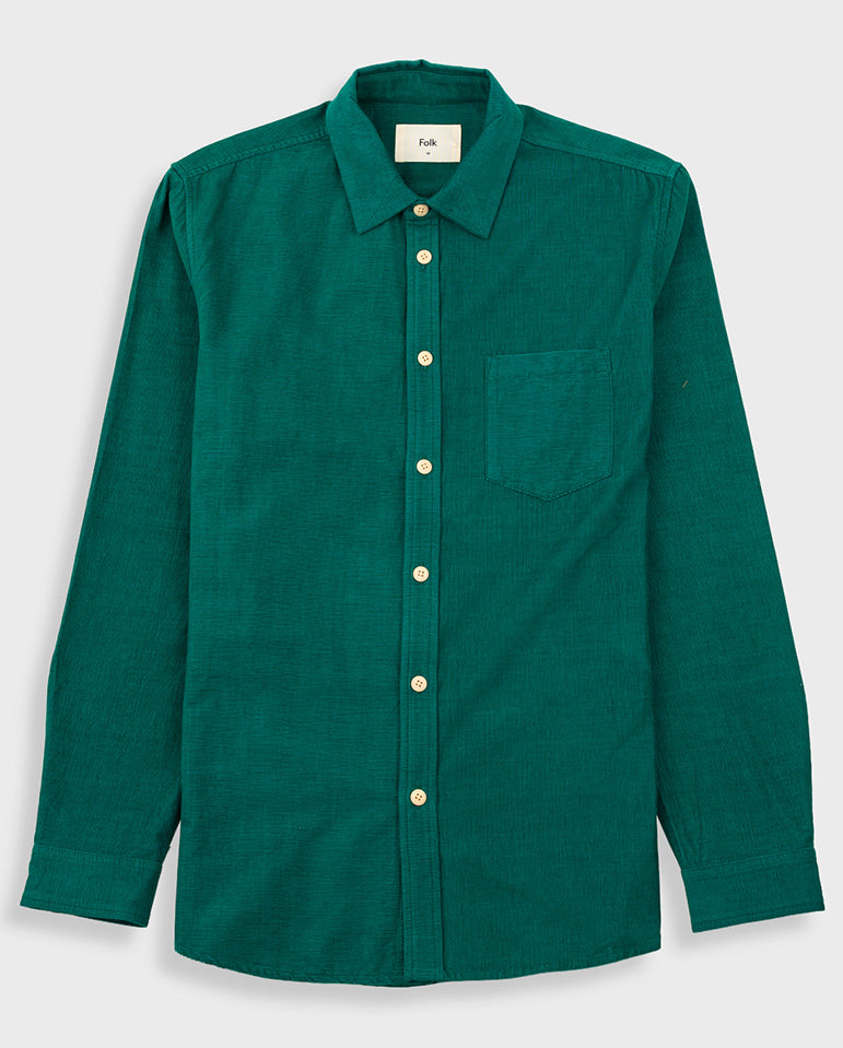 Direction Babycord Shirt - PHTHALO Green