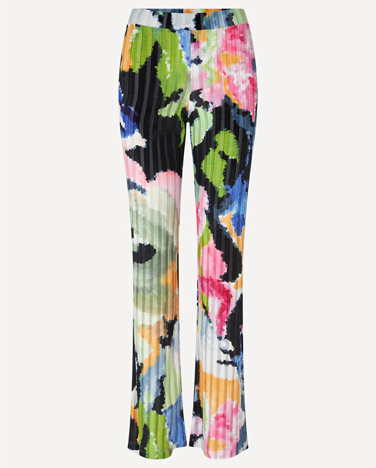Andy Velvet Devore Pants Artistic Floral