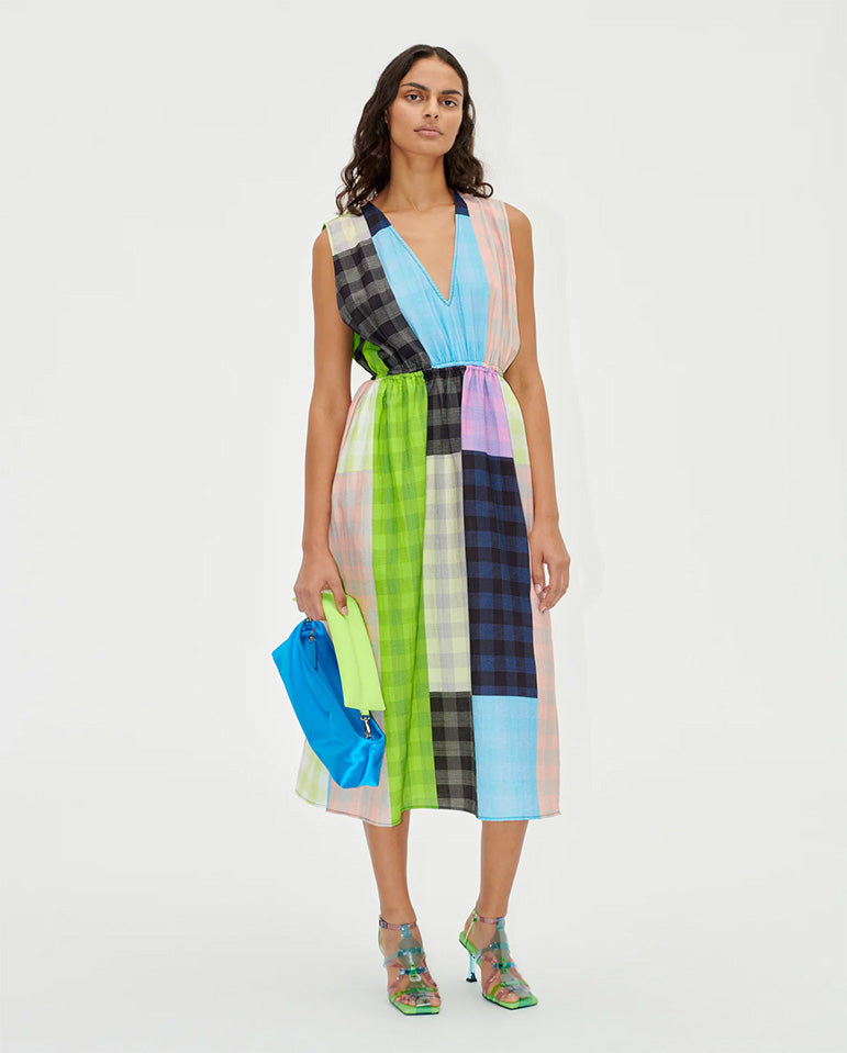 Annalie Patchwork dress Check