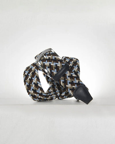 Woven Belt - Brown/White/Black