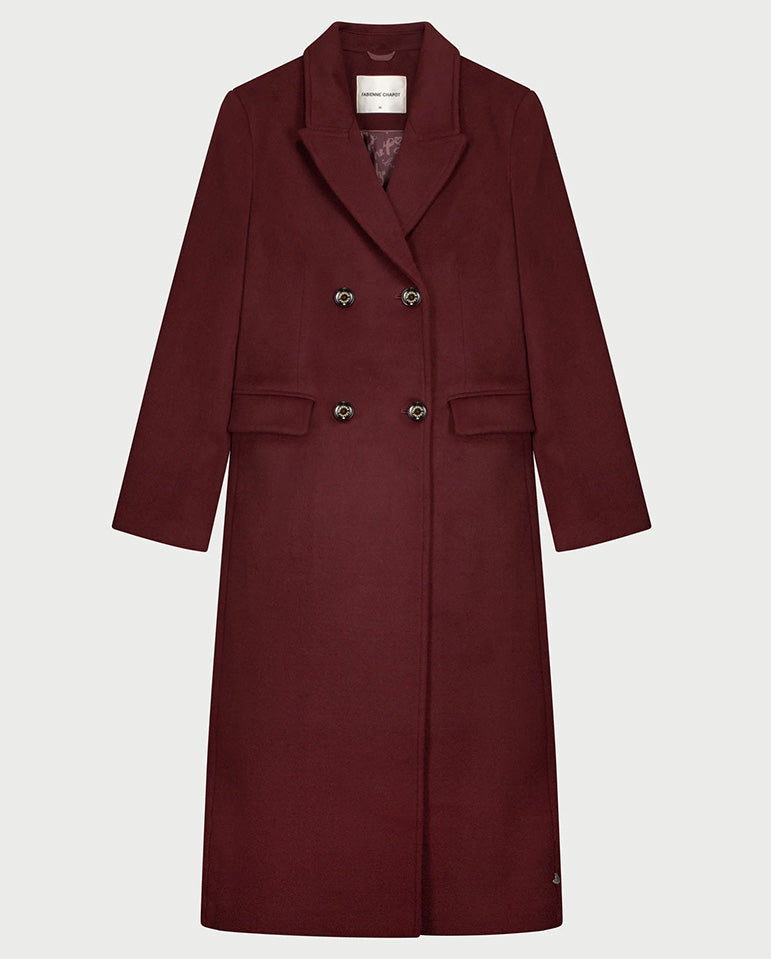 Sophia Coat Deep Burgundy