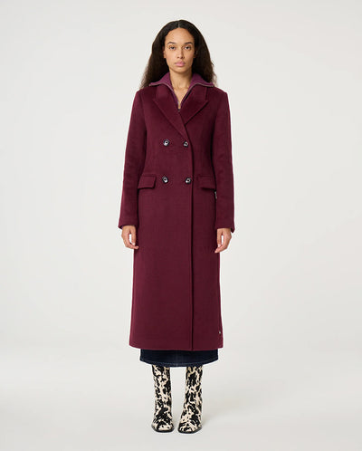 Sophia Coat Deep Burgundy