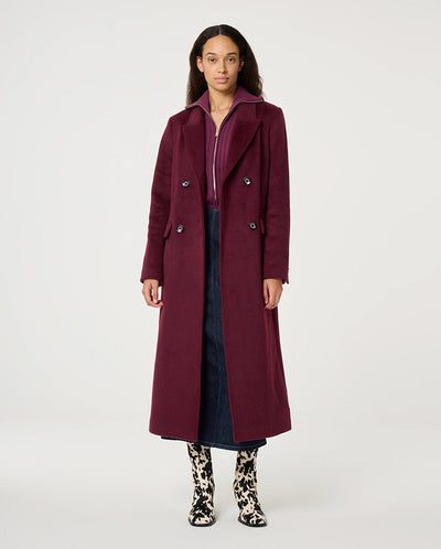 Sophia Coat Deep Burgundy