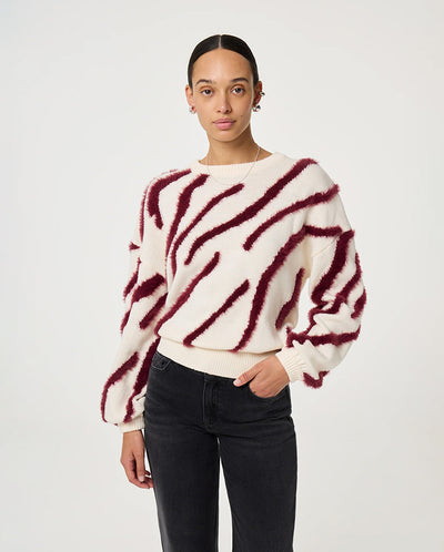 Zebra Pullover - Cosy White