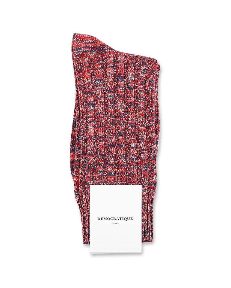 Relaxed Schooner Knit Sock Emerald/Red/Orange/White
