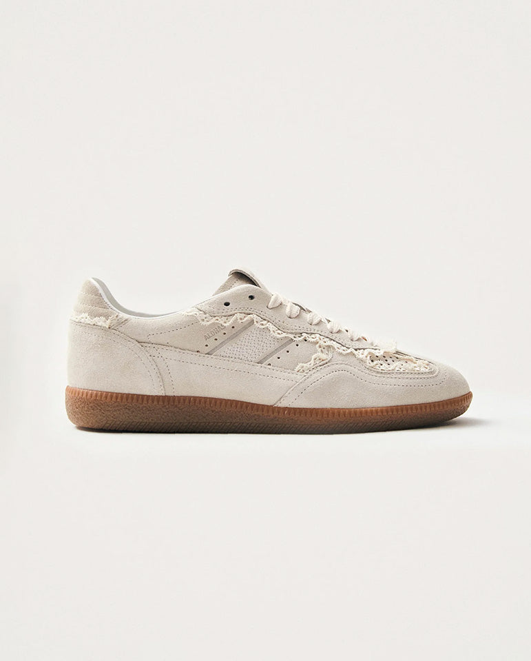 Crochet Leather Sneaker - Cream