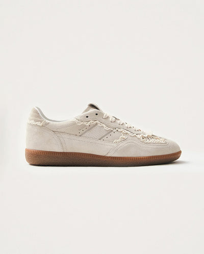 Crochet Leather Sneaker - Cream