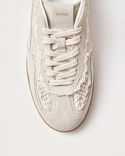 Crochet Leather Sneaker - Cream