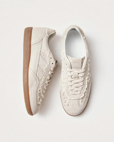 Crochet Leather Sneaker - Cream