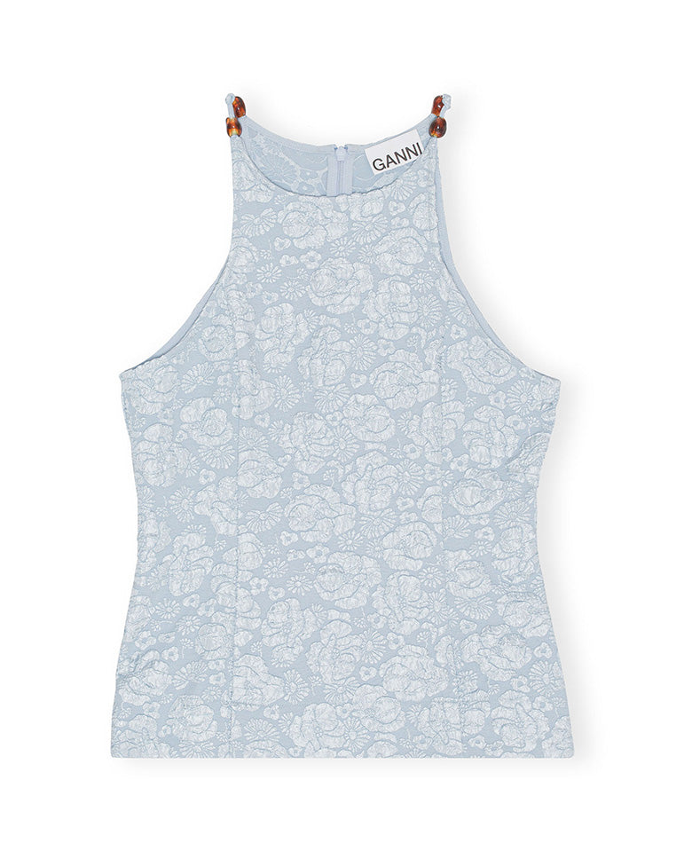 Stretch Jacquard top SKY BLUE