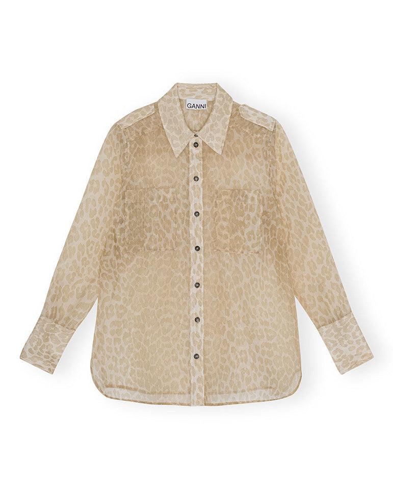 Organza Shirt Oyster Gray