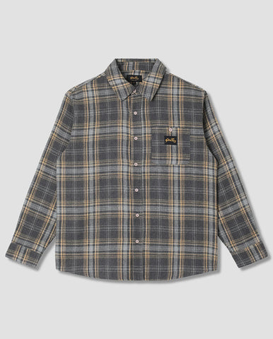 ZIP SHIRT - TAN PLAID