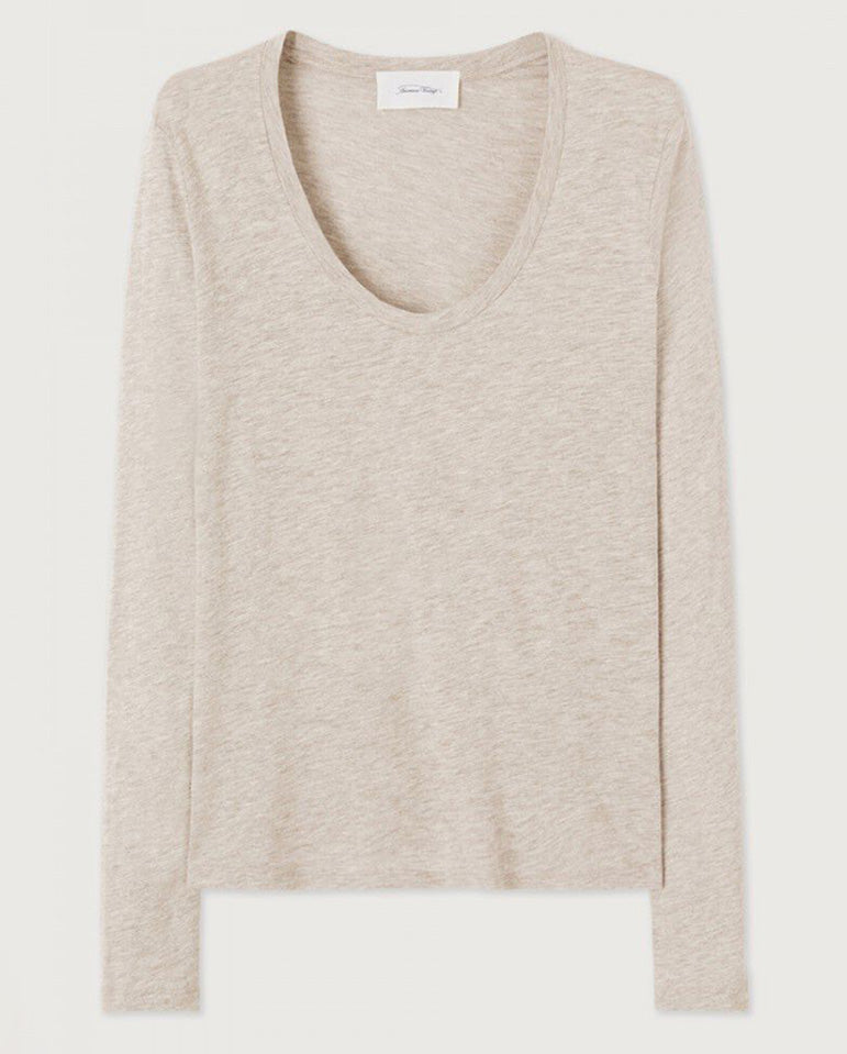 Jacksonville Scoop Neck Tee - Cream