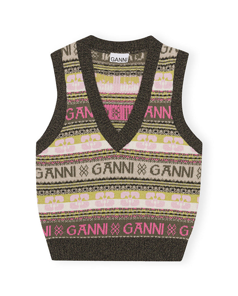 Logo Wool Mix Vest Kalamata