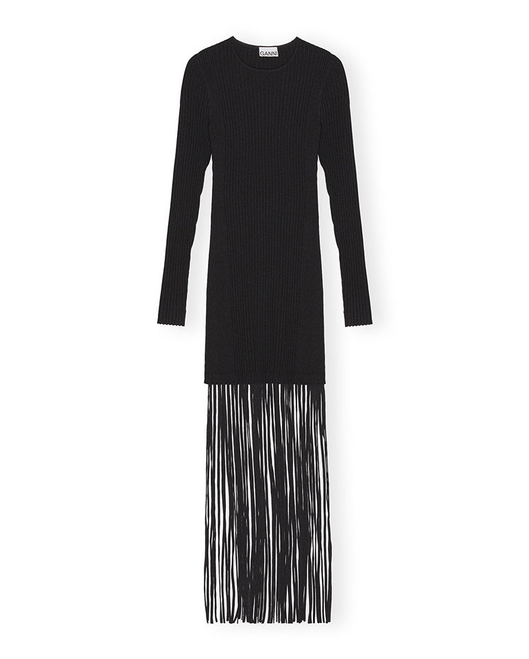 Melange Knit Dress BLACK
