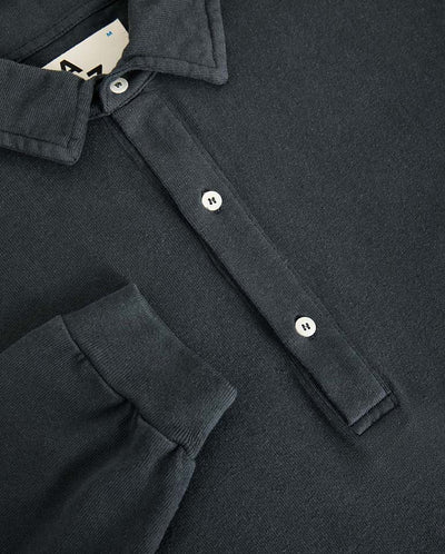 MESQUITA LONG SLEEVE POLO - DARK NAVY