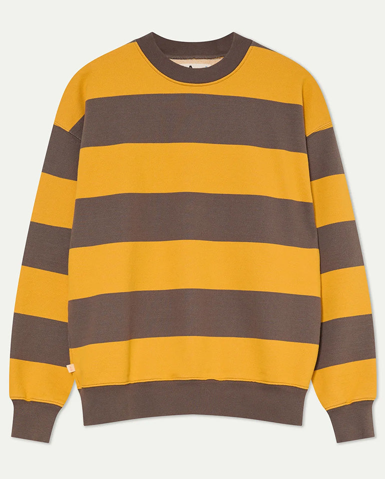 PAIVA DROP SHOULDER SWEATSHIRT - BROWN/ROASTED YELLOW
