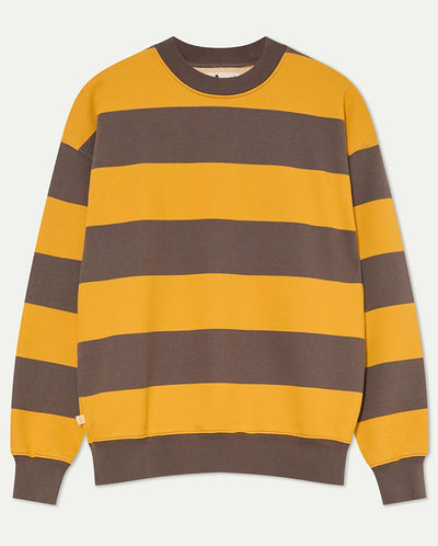 PAIVA DROP SHOULDER SWEATSHIRT - BROWN/ROASTED YELLOW