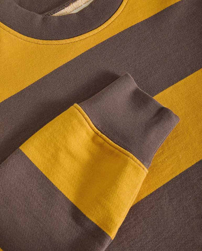 PAIVA DROP SHOULDER SWEATSHIRT - BROWN/ROASTED YELLOW