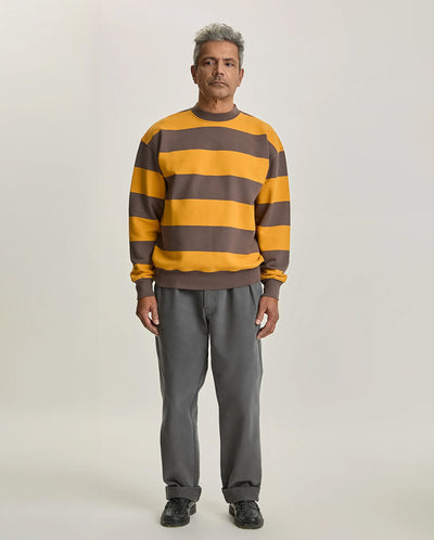 PAIVA DROP SHOULDER SWEATSHIRT - BROWN/ROASTED YELLOW