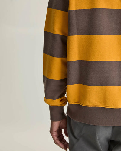 PAIVA DROP SHOULDER SWEATSHIRT - BROWN/ROASTED YELLOW