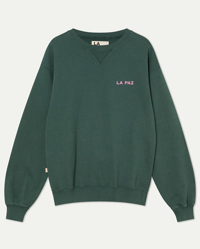 XAVIER PRINT SWEATSHIRT - DARK GREEN / SQUARE