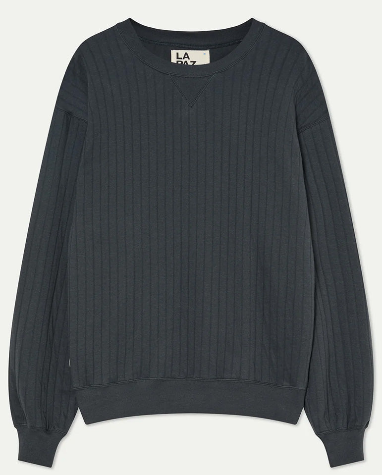 XAVIER CLASSIC SWEATSHIRT - RIBBED BLACK SAND