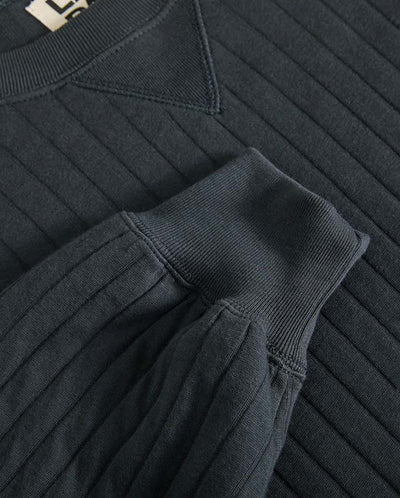 XAVIER CLASSIC SWEATSHIRT - RIBBED BLACK SAND