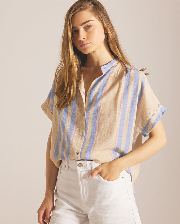 Louison Stripe Shirt Blue/pink stripe