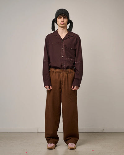 FRAY SHIRT - AUBERGINE