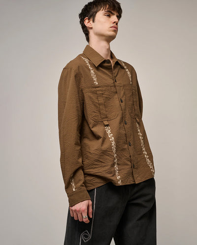 NEWELL SHIRT - COFFEE BROWN