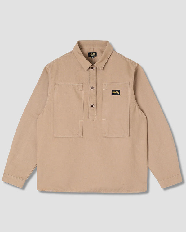 PAINTERS POP OVER SHIRT - KHAKI BEDFORD