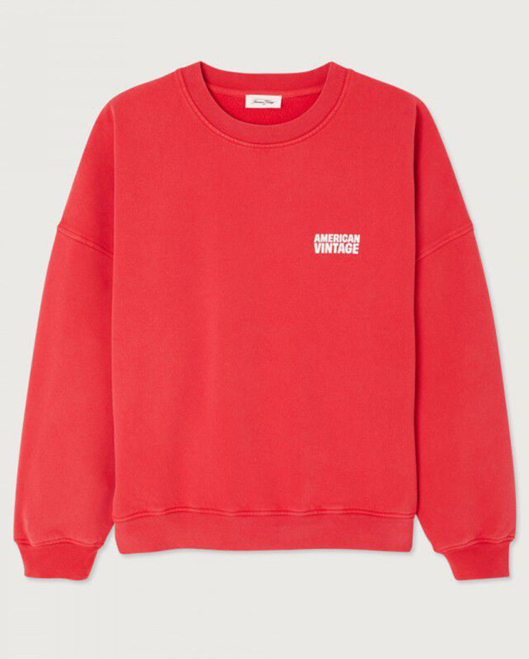 Plizzy Crew Neck Sweat - Vintage volcano