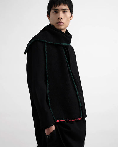 Blanket stitch Scarf -Black