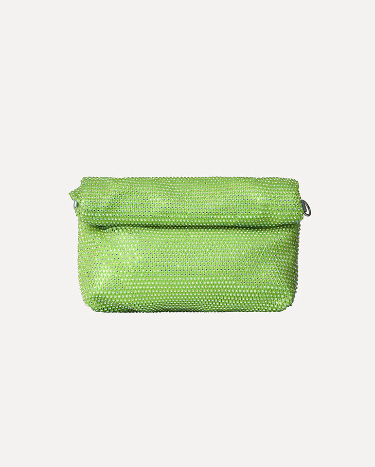 Paris Embellished Clutch Acid Lime
