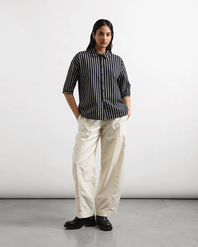 Marianne Shirt - NAVY/YELLOW