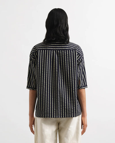 Marianne Shirt - NAVY/YELLOW